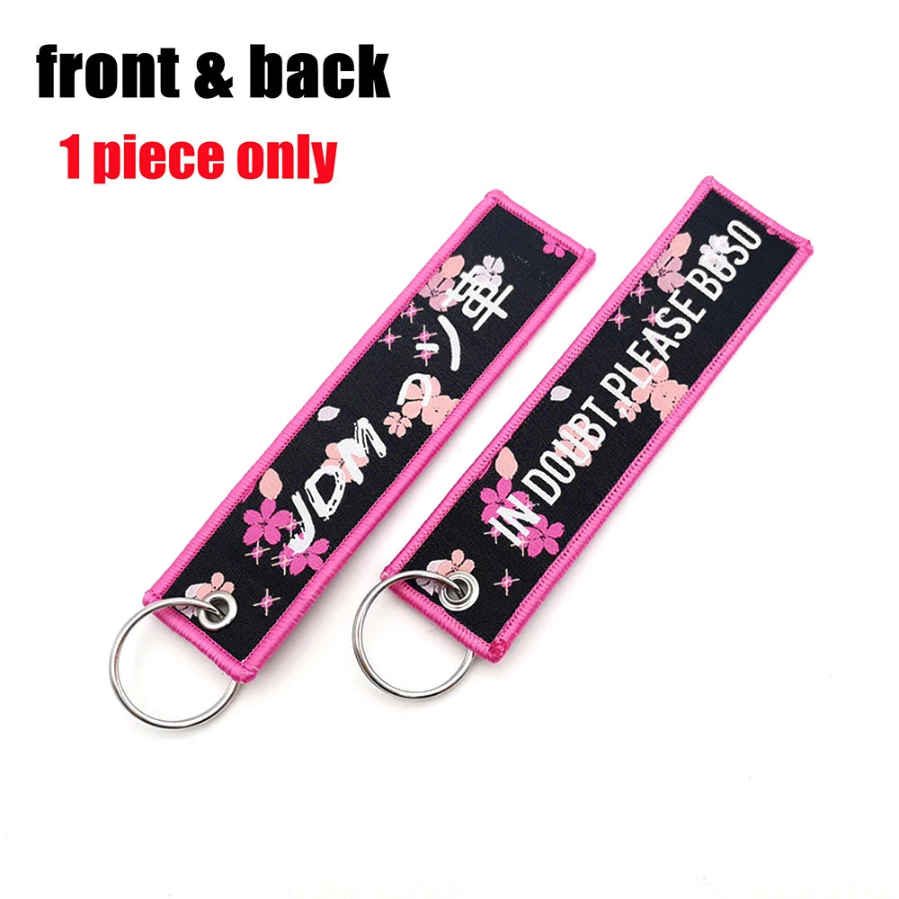 Embroided Keychain - Type R, Eat Sleep Race, HKS, BIRDE, Tein and more!