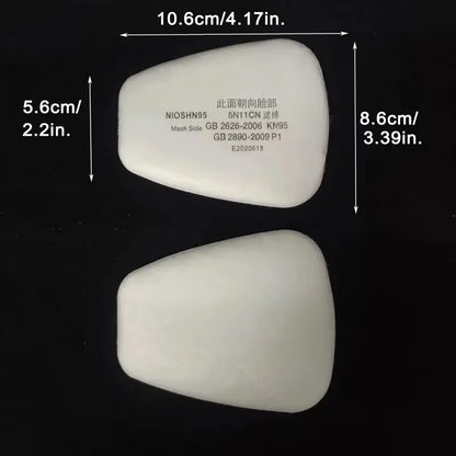 BULK. 5N11 Dust-proof Cotton Filters 501 For 3M 6001 6002 6004 6200 7502 6800 Chemical Respirator Gas Mask Protection