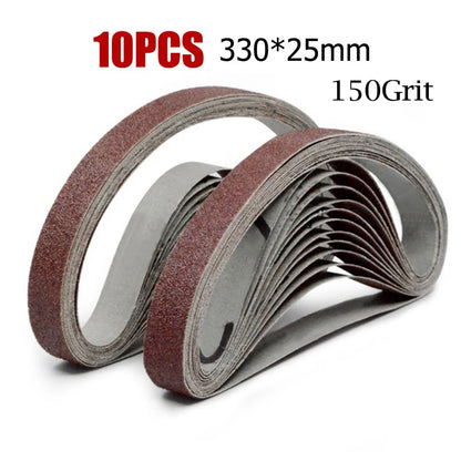 Grinding/Sanding Belts 10Pcs 25x330mm 40-1000Grit
