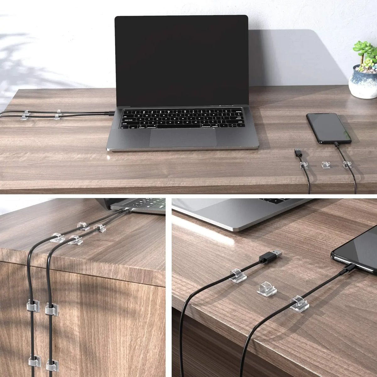 Self-Adhesive Cable Clips – Wire Organizer Clamps for Car & Garage