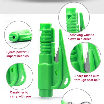 3-in-1 Car Safety Hammer & Seatbelt Cutter – Window Breaker Escape Tool with Whistle