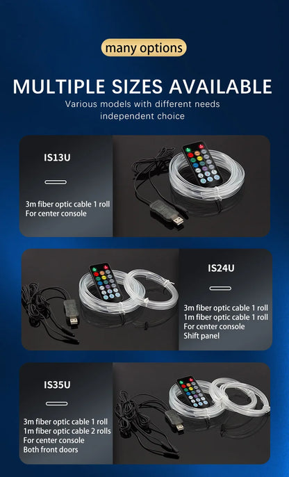 Car Ambient Interior lighting - 1M/3M/5M/10M Flexible Neon Waterproof Multicolor Led Strip