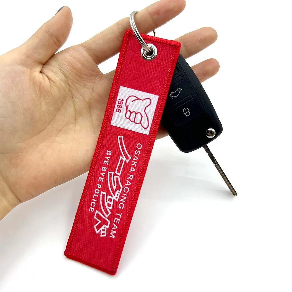 Embroidered Keychain - JDM, Nos, Recaro, Bride, Initial D, HKS