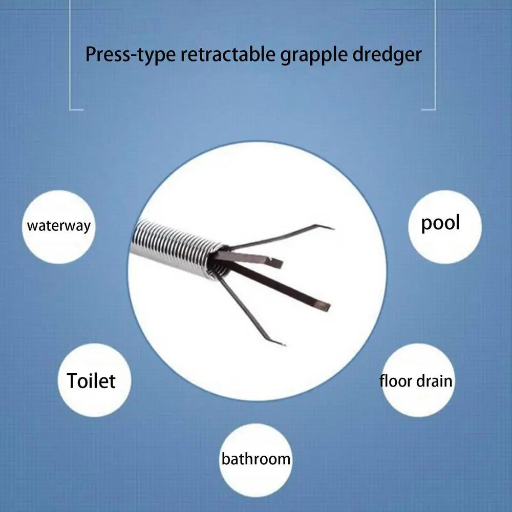 4-Claw Pickup Stick, Sewer Unclogger