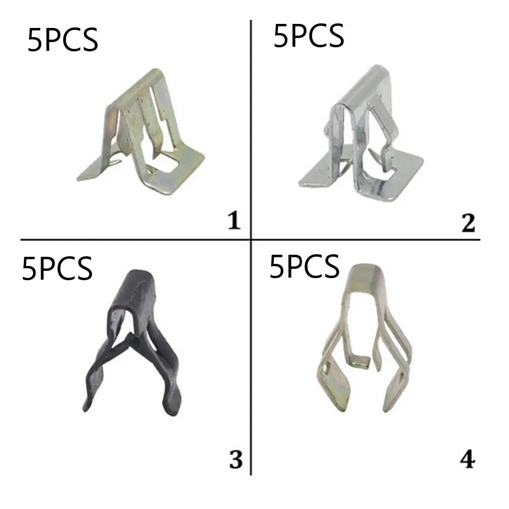 Panel Snaps, Retainer Clips Universal 4 Sizes 20Pcs