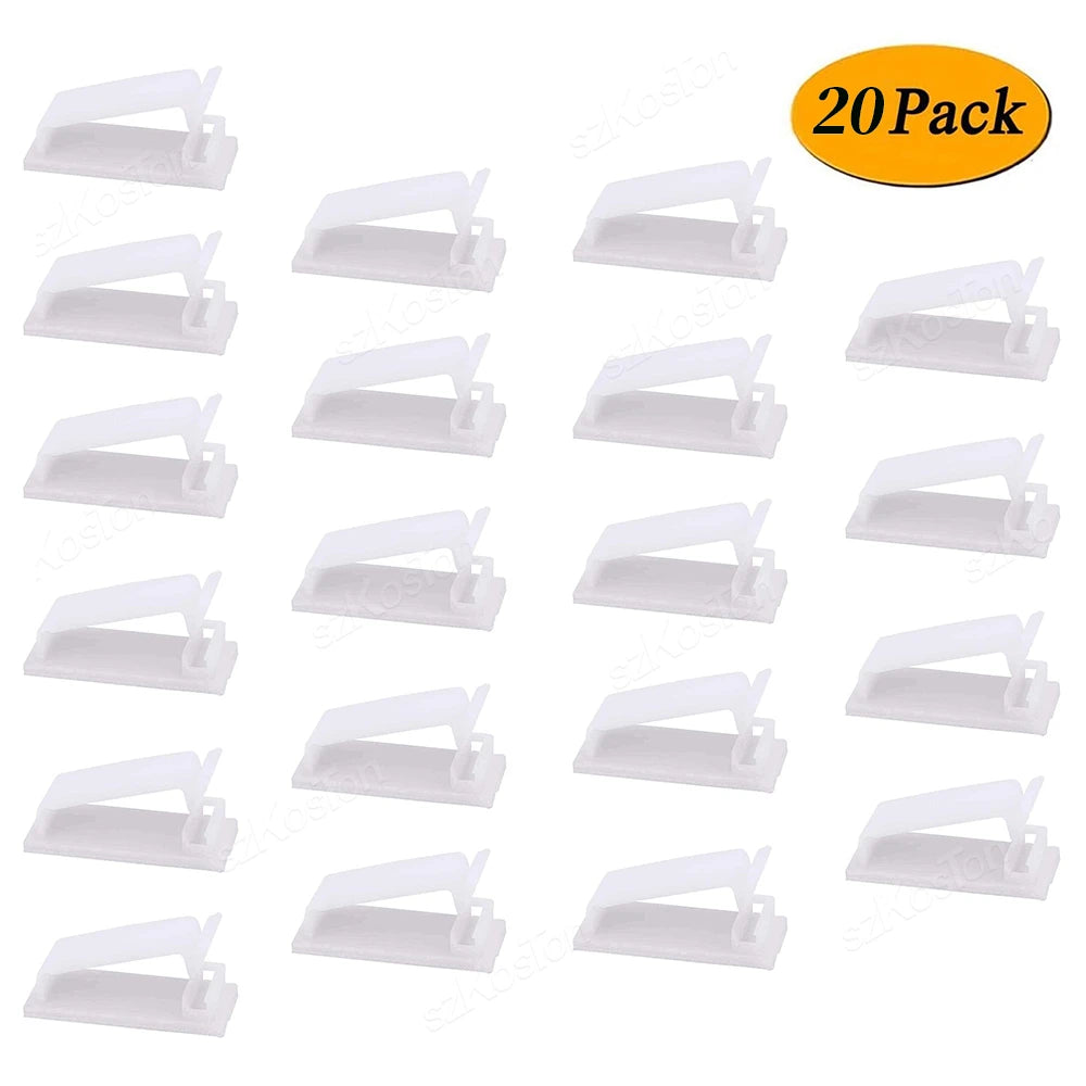 Cable Management, Organizer Clip, Wire Arrangement & Protector Clips Self-adhesive