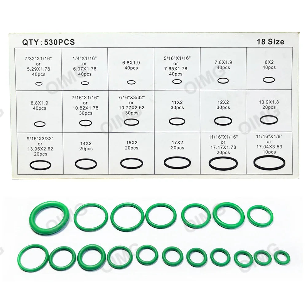 O-ring Set, Rubber Gaskets, Seal Ring for Air Condition 18 Sizes