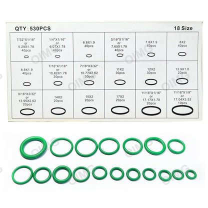 O-ring Set, Rubber Gaskets, Seal Ring for Air Condition 18 Sizes