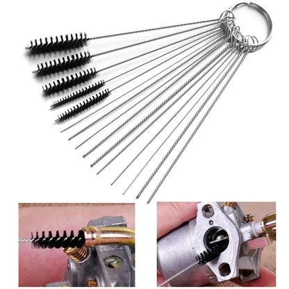 Carburetor Jet Cleaning Needle & Brush Set – Carbon & Dirt Removal Tool Kit