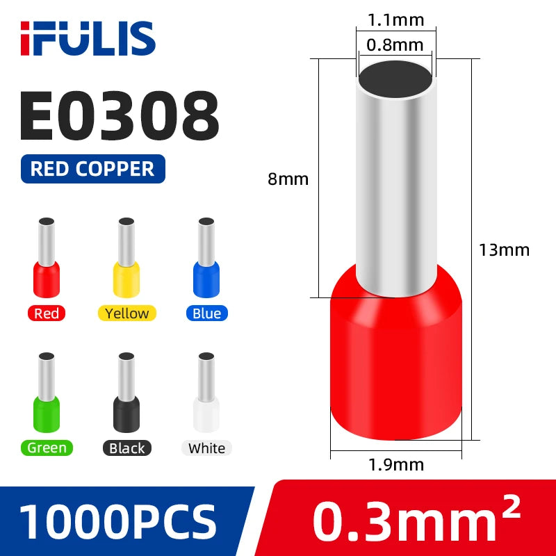 Insulated Wire Ferrule Terminal Assortment (Multi-Gauge)