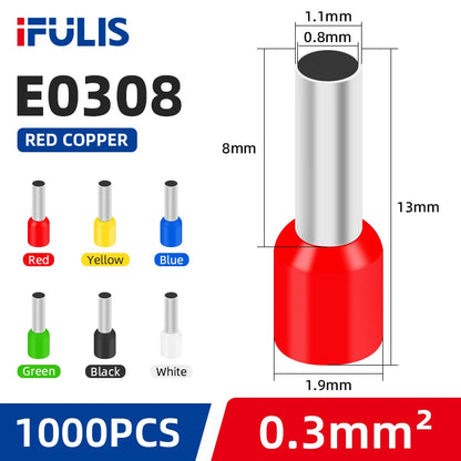 Insulated Wire Ferrule Terminal Assortment (Multi-Gauge)