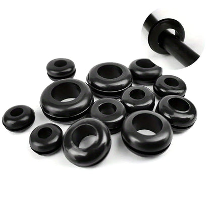 Rubber Washer Seals, Electrical Grommet Electrical, Black O Ring, 8/10/12/14mm, 20/40/60pcs Assortment Kit