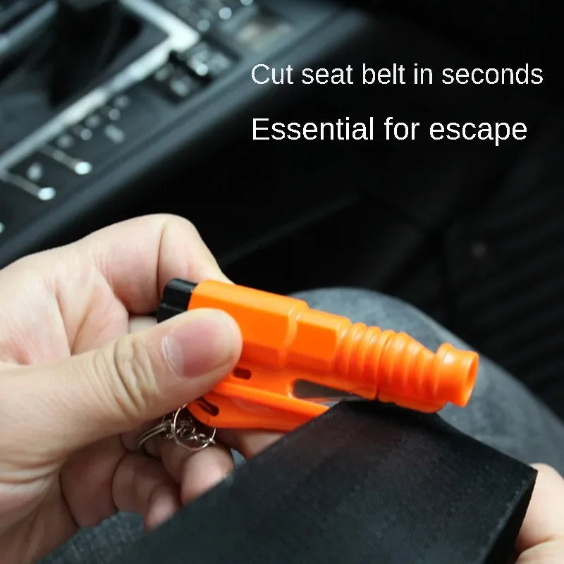 3-in-1 Car Safety Hammer & Seatbelt Cutter – Window Breaker Escape Tool with Whistle