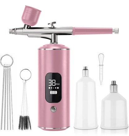 Portable Airbrush with Built-In Compressor – Rechargeable Kit for Custom Paint & Detailing