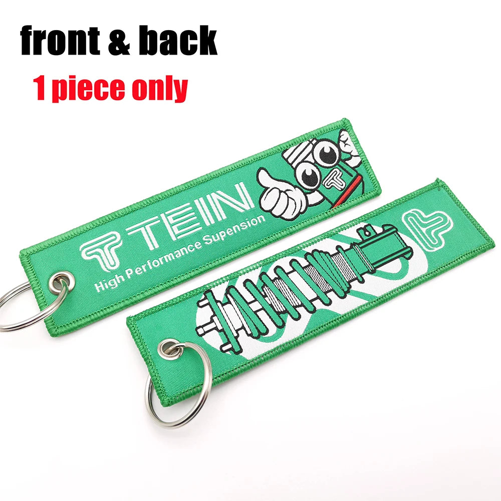 Embroided Keychain - Type R, Eat Sleep Race, HKS, BIRDE, Tein and more!