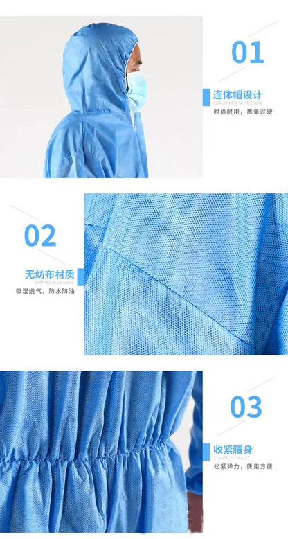 Disposable Dustproof Coverall Suit – Water & Oil Resistant Paint Spray Protection