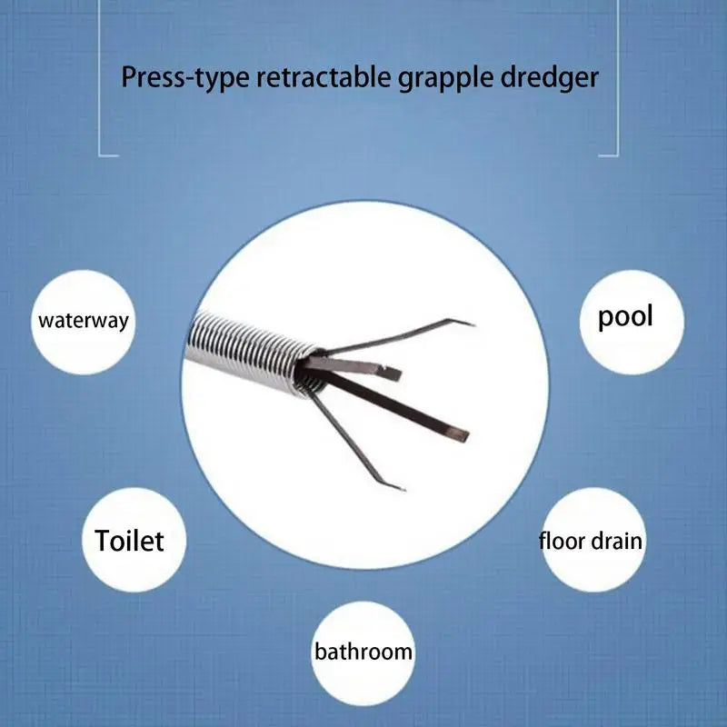 4-Claw Pickup Stick, Sewer Unclogger