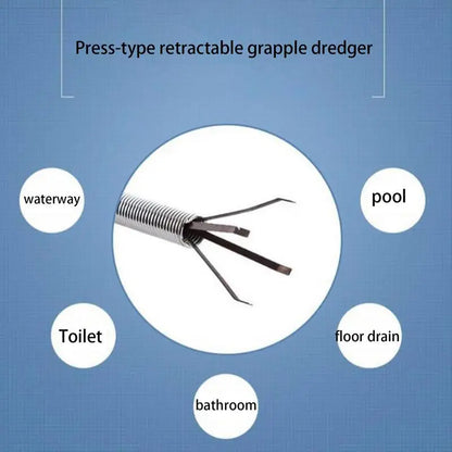 4-Claw Pickup Stick, Sewer Unclogger