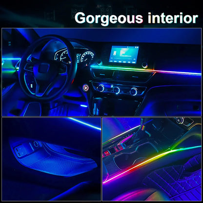Car Ambient Interior lighting 6/10/14/18pc Led Car Ambient Lights RGB 213 64 Color