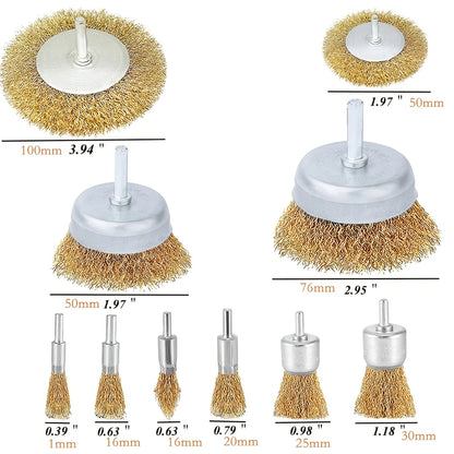 Wire Wheel Brush, Cup Brush for Drill Set 3-10 Pack, 1/4 Inch