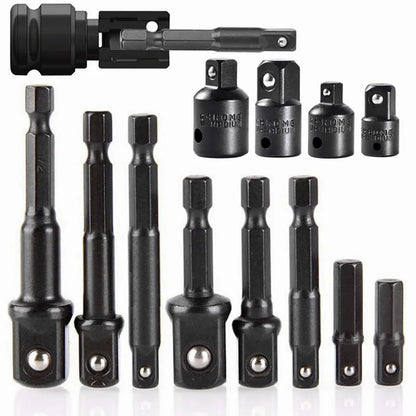 Impact Socket Adapter Set – Turn Your Drill Into a High-Speed Nut Driver, 1/4" Hex