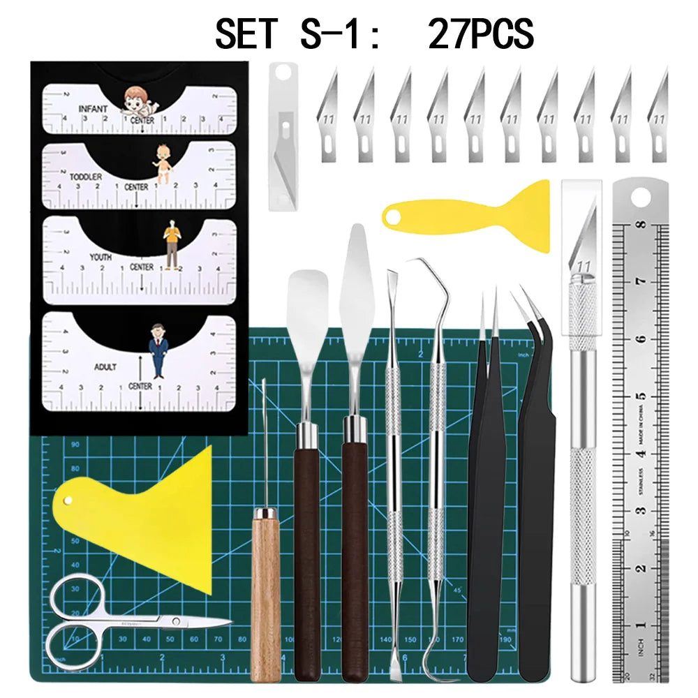 Vinyl and Sicker Weeding Tool Set, DIY Kit. Silhouettes, Cameos, Lettering, Scrapbooking