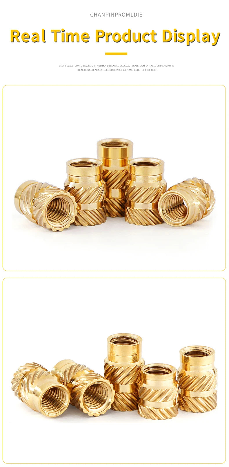 Screw Thread Hot Insert M2/2.5/3/4/5/6 Brass Knurled Nut Implant  for Plastic 3D Printing Assortment Kit