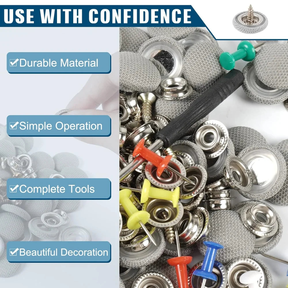 Car Roof Repair Kit – 90 Staples, Screwdriver, Tape & Colored Needles