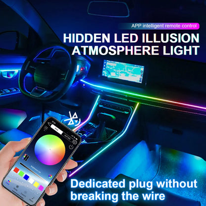 Car Ambient Interior lighting 6/10/14/18pc Led Car Ambient Lights RGB 213 64 Color