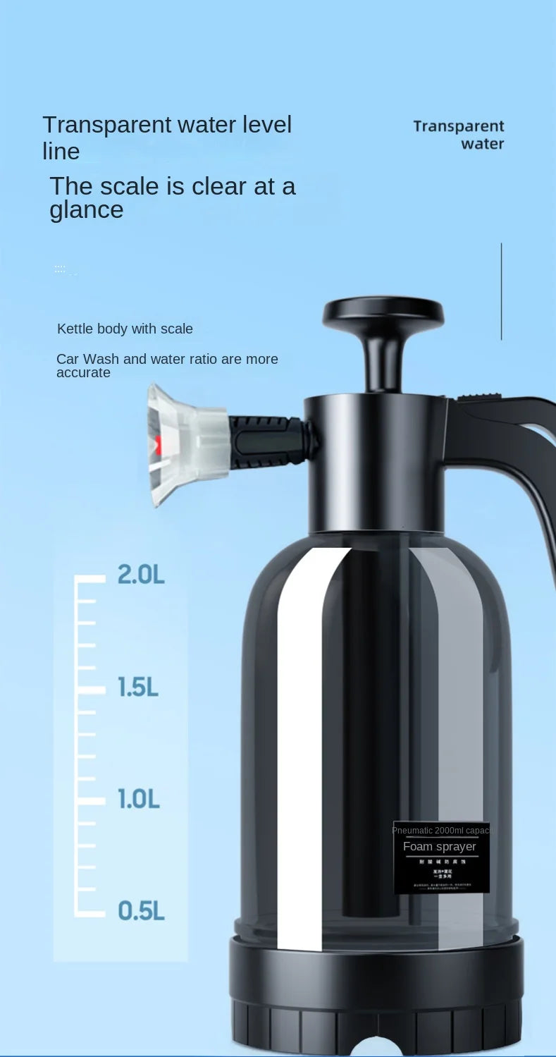 2L Snow Foam Cannon – Hand Pump Foam Sprayer for Car Wash
