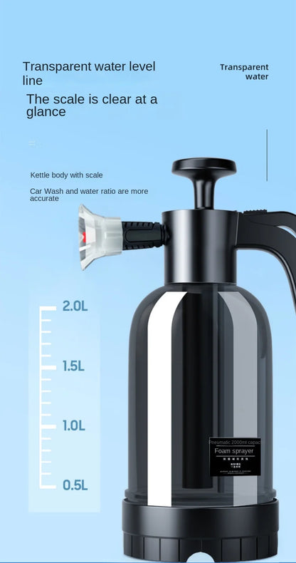 2L Snow Foam Cannon – Hand Pump Foam Sprayer for Car Wash