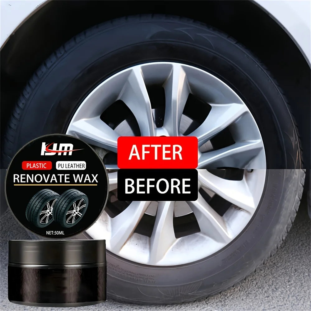 Rubber & Trim Refresh Wax – Hydrophobic Black Restorer for Car Trim & Seals