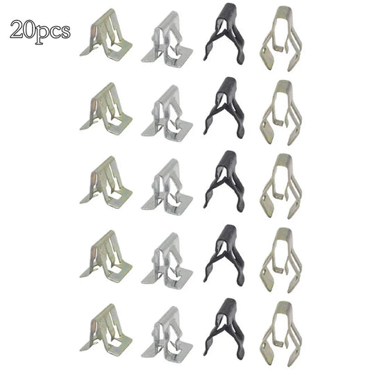 Panel Snaps, Retainer Clips Universal 4 Sizes 20Pcs