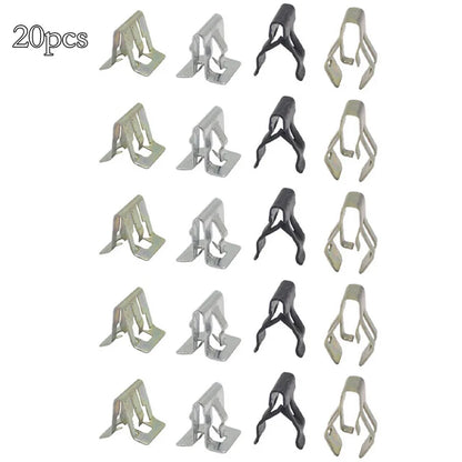 Panel Snaps, Retainer Clips Universal 4 Sizes 20Pcs