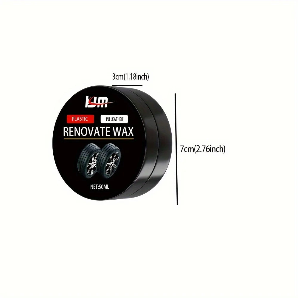 Rubber & Trim Refresh Wax – Hydrophobic Black Restorer for Car Trim & Seals