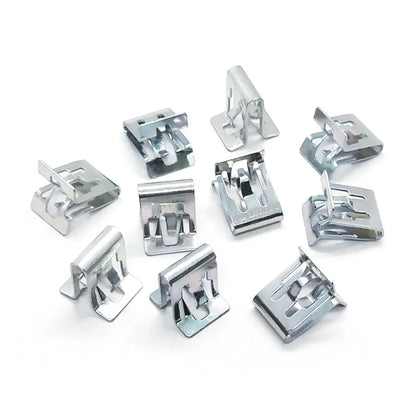X - 10pcs Metal Retainer Clip Universal Car Dashboards DVD CD Panel Interior Trim Plate Fixed Clip Buckle Auto Fasteners