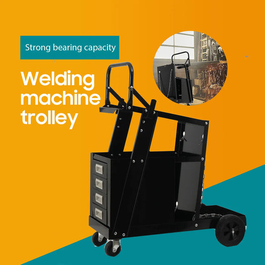 Heavy Duty Rolling Welding Cart 360° swivel wheels with 4 Drawers Welding Carts 70kg Portable Metal Tool Organizer