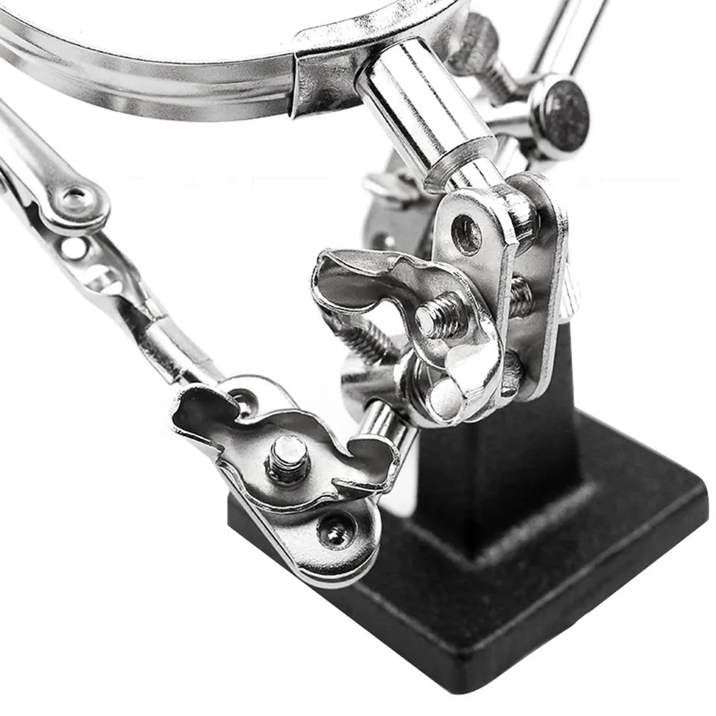 5X Helping Hands Magnifier Stand – Adjustable Alligator Clips for Soldering & Wiring Repair