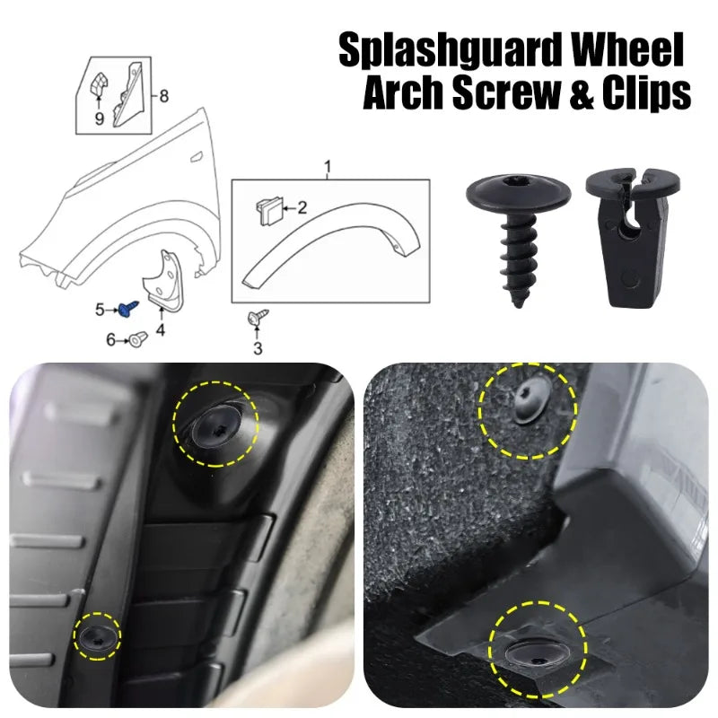 Torx Screw & Retainer 1 or 20pcs  Wheel Arch, Engine Cove,r Undertray, Splashguard, Clips Bolt no.N90974701