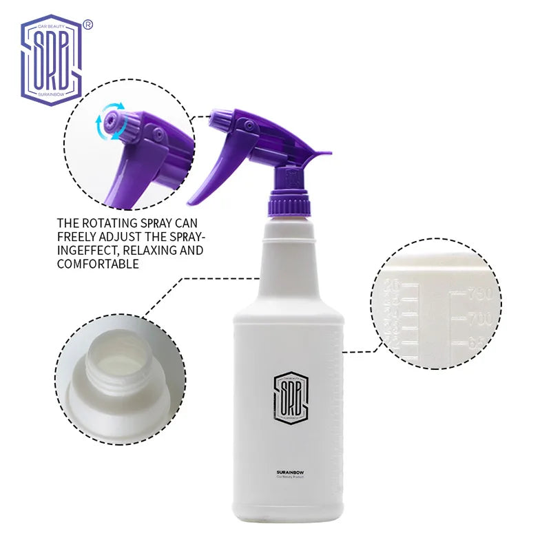 Fine Mist Spray Bottle for Car Detailing – Heavy-Duty HDPE Chemical-Resistant Sprayer
