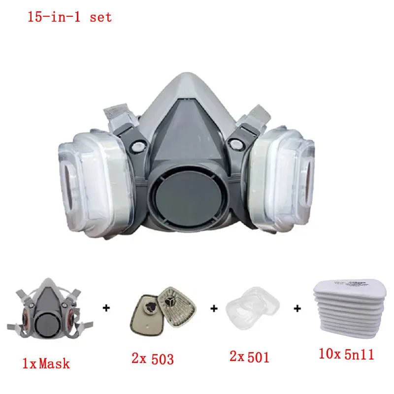 6200 Respirator Mask Kit with Filters & Goggles – Complete Spray Paint Safety Set