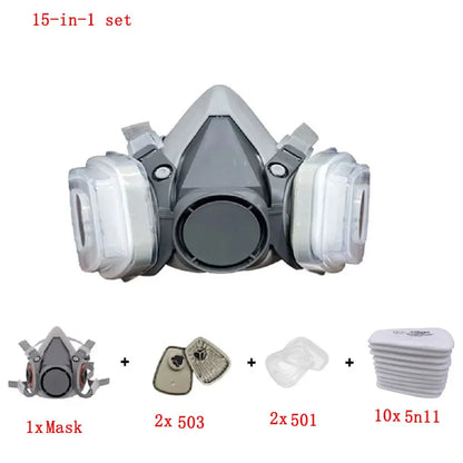 6200 Respirator Mask Kit with Filters & Goggles – Complete Spray Paint Safety Set