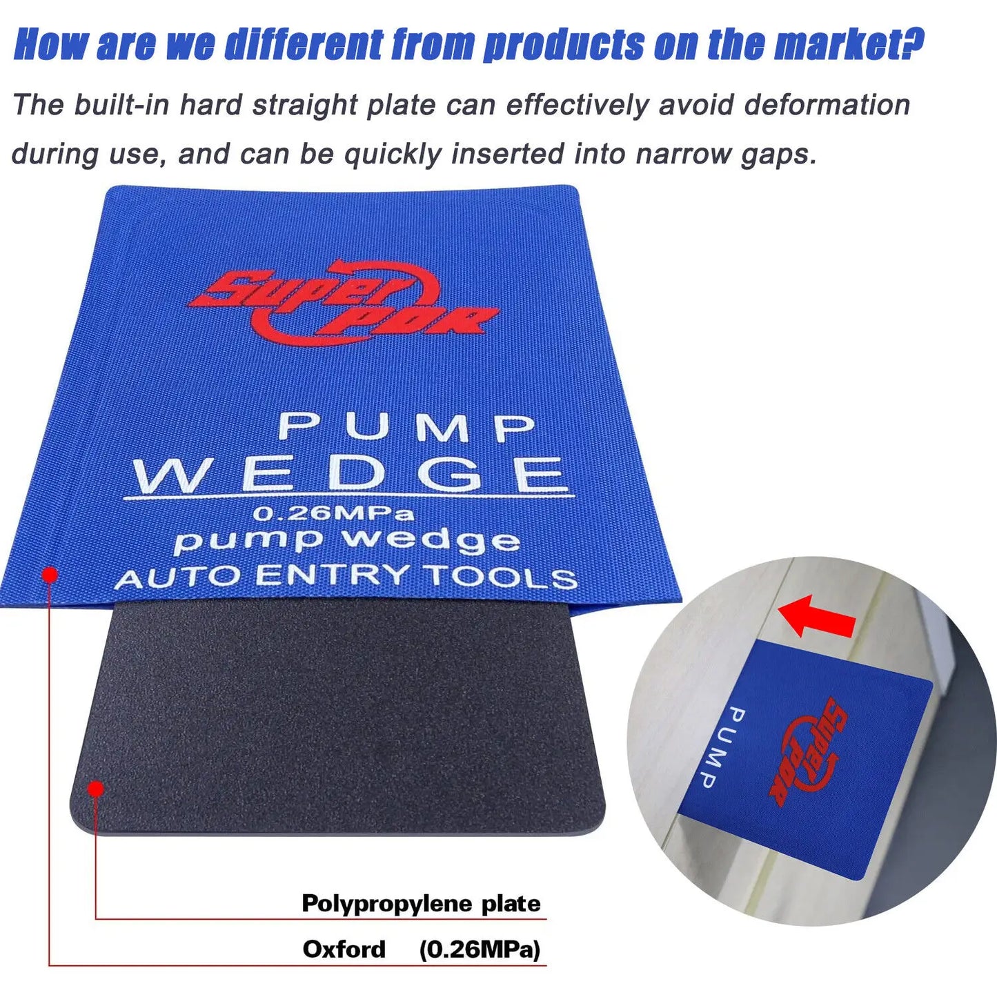 Air Wedge 1/2/4/8pc Super PDR, Airbag Cushioned Hand Pump