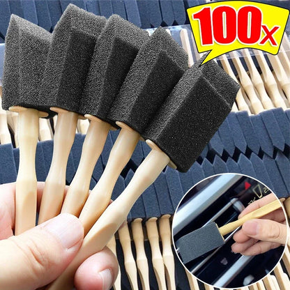 Car AC Vent Cleaning Brush Set – Detail Foam Swabs for Vents & Interior Crevices