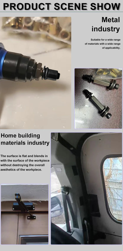 Flat Rivet Nut M3-M12 5-50pcs, Black Carbon Steel, Threaded Rivet Nut Insert