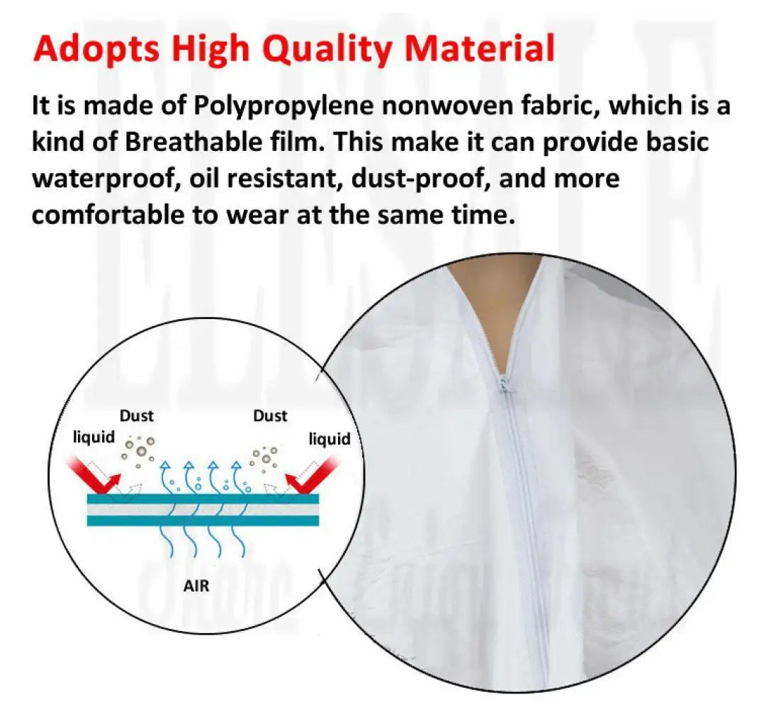 Disposable Dustproof Coverall Suit – Water & Oil Resistant Paint Spray Protection