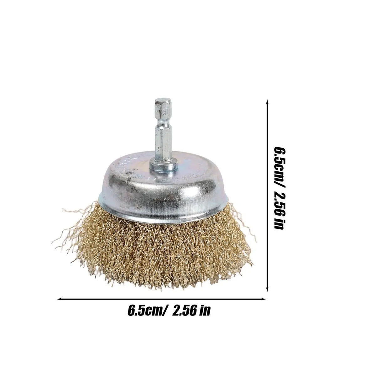Polish Steel Wire Brush Hexagonal Handle Electric Rust Removal Brush High-speed Rotation Welding Point Polishing Tool Accessory