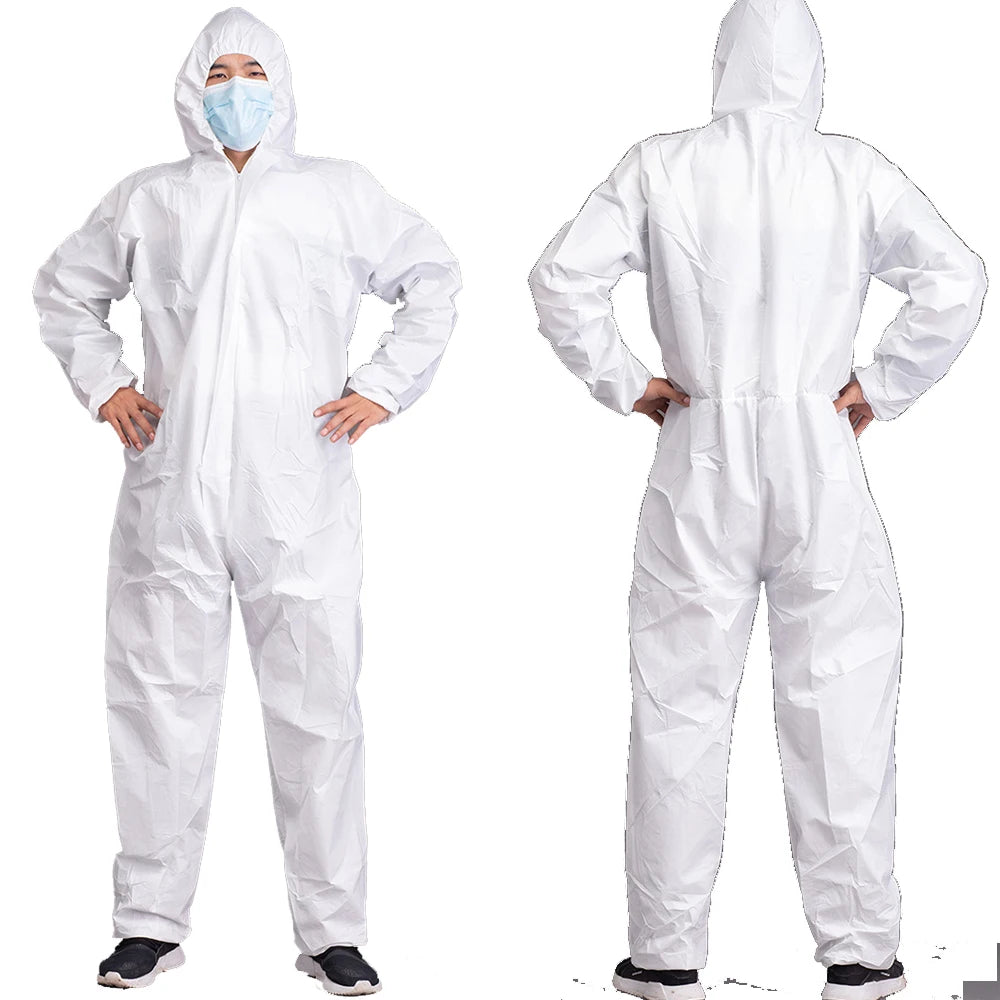 Disposable Dustproof Coverall Suit – Water & Oil Resistant Paint Spray Protection