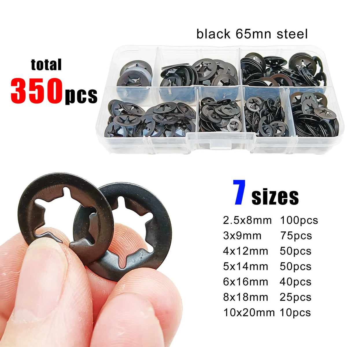 External Circlip Snap Ring Assortment Kit