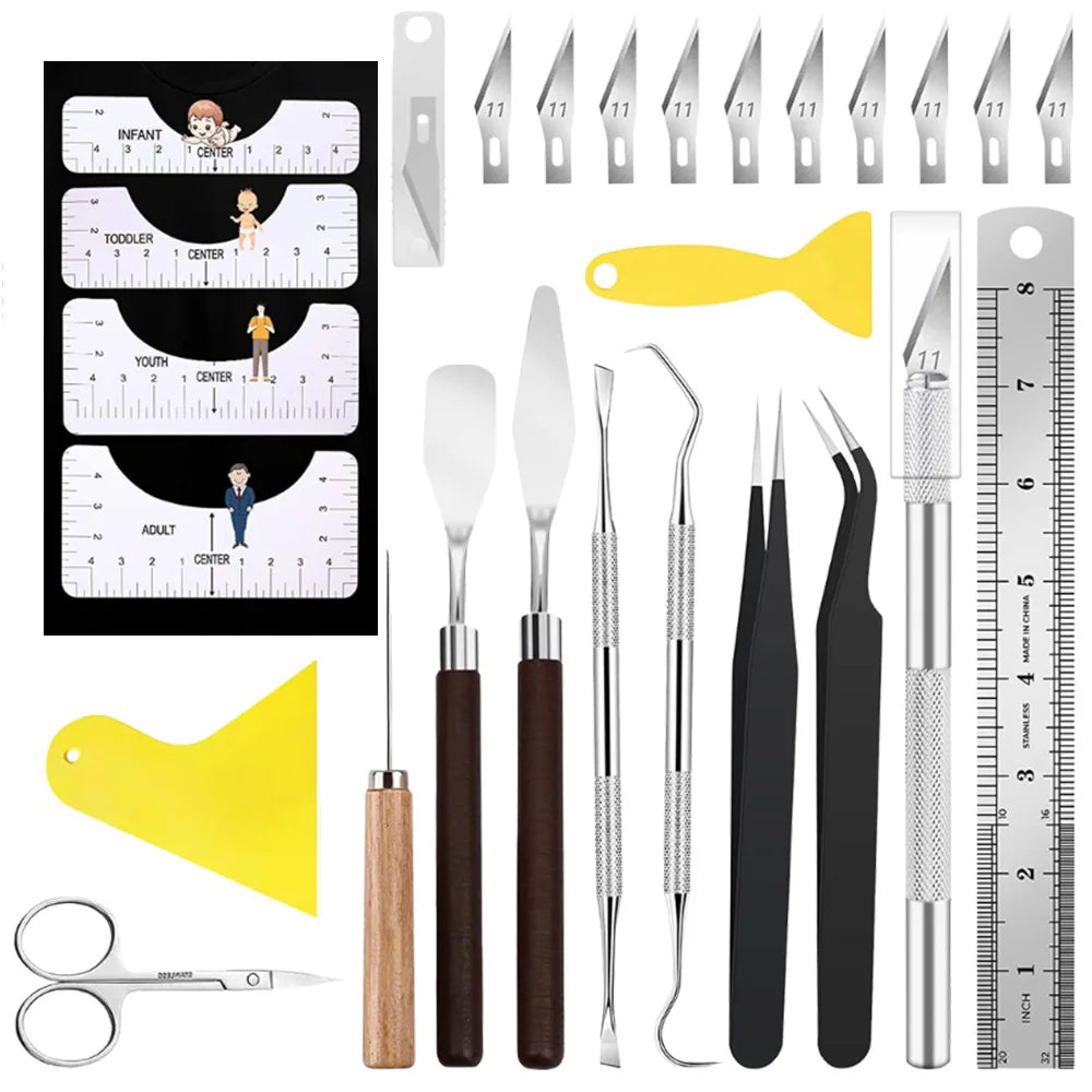 Vinyl and Sicker Weeding Tool Set, DIY Kit. Silhouettes, Cameos, Lettering, Scrapbooking